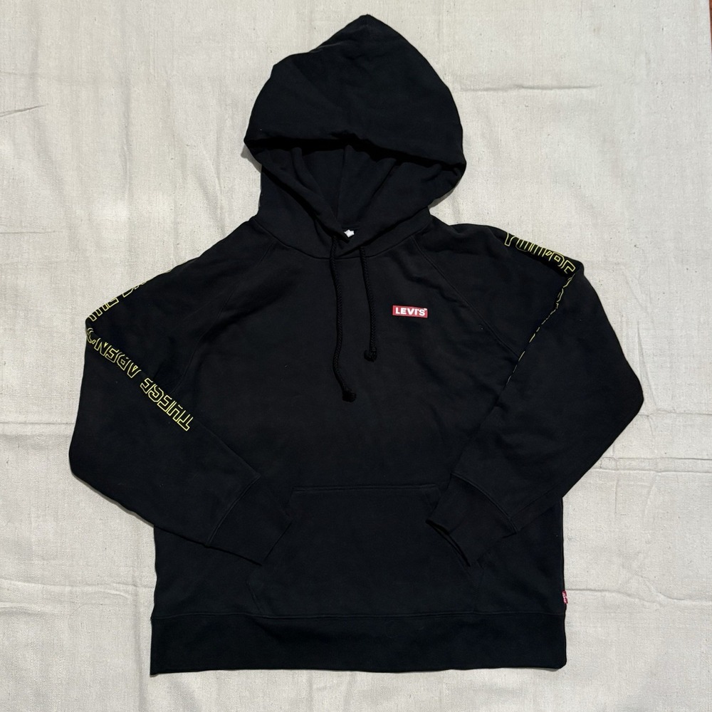 Levi's x Star Wars C3PO R2D2 Hoodie Men's L Black Limited Hooded Sweatshirt